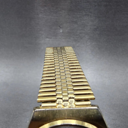 Seiko SQ Watch Men 35mm Silver Dial Gold Tone Daydate Round 8223-8029 PARTS VTGL5
