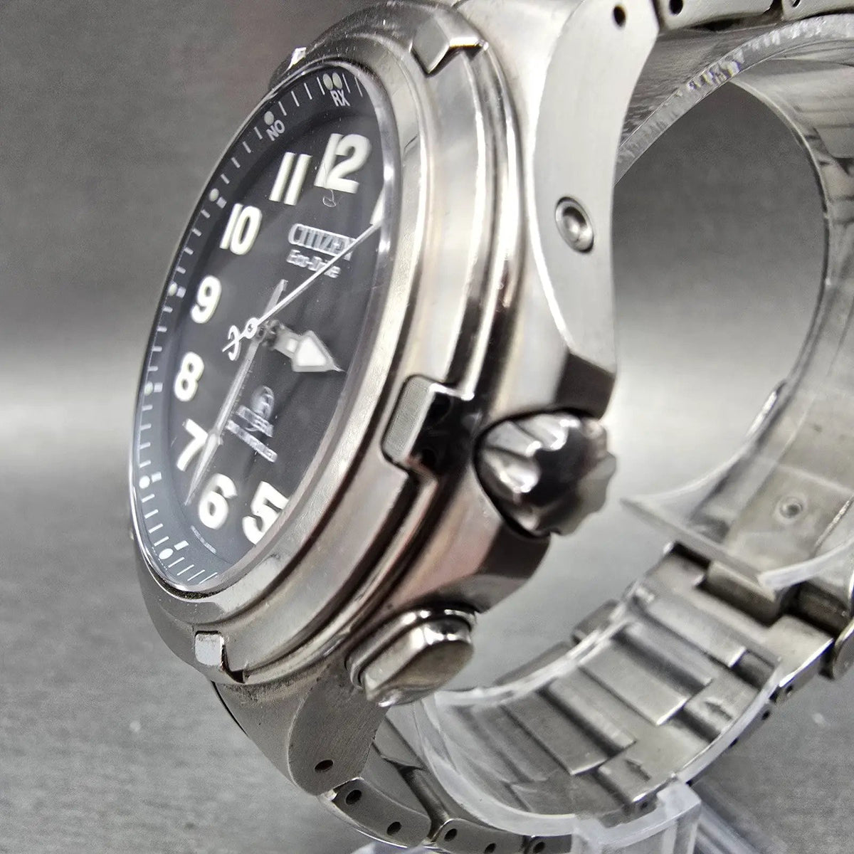 Citizen Attesa Watch Men 39mm Black Dial Titanium Date Atomic Solar H410 PARTS3