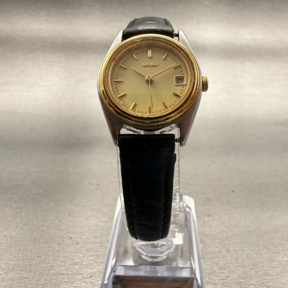 Seiko Watch Women 24mm Luminous Dial Two Tone Date Round 7N82-0399 New Battery5