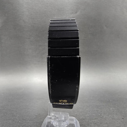 Seiko Analog Digital Watch Men 29mm Black Gold Alarm Chrono H449-5339 PARTS VTGK6