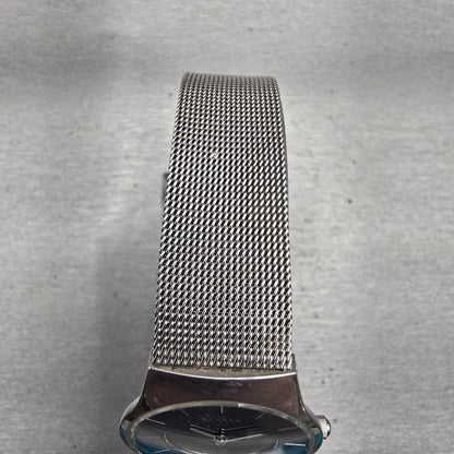 Skagen Steel Watch Women 29mm Black Dial Silver Tone Round 233SSSB New Battery4