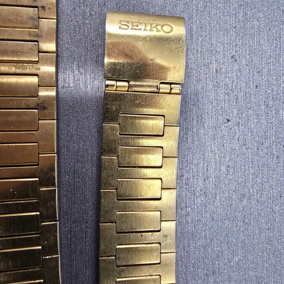Seiko Bracelet 16mm Stainless Steel Gold Tone Vintage Japan 04AAY MISSING Clasp3