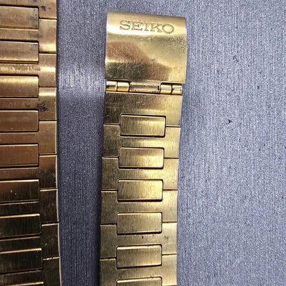 Seiko Bracelet 16mm Stainless Steel Gold Tone Vintage Japan 04AAY MISSING Clasp3