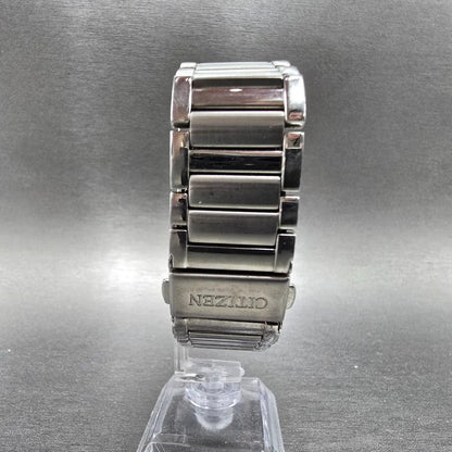Citizen Eco-Drive Tank Watch Men 26mm White Dial Silver Date Rectangle Runs7