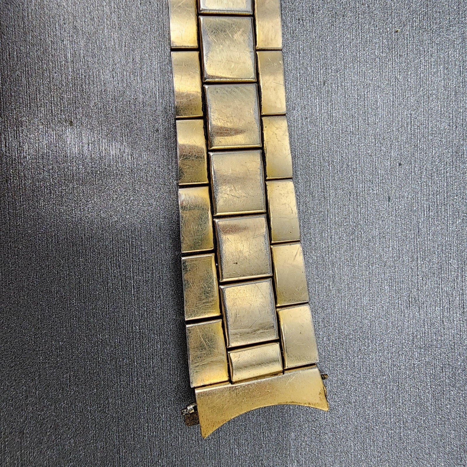 Omega Watch Bracelet 18mm 10KT Gold Filled Duchess USA Vintage Tri Folding Clasp5
