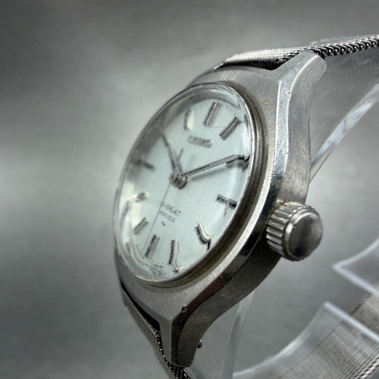 Seiko Watch Women 25mm Silver Dial Silver Tone Round Manual 1944-0012 Runs2