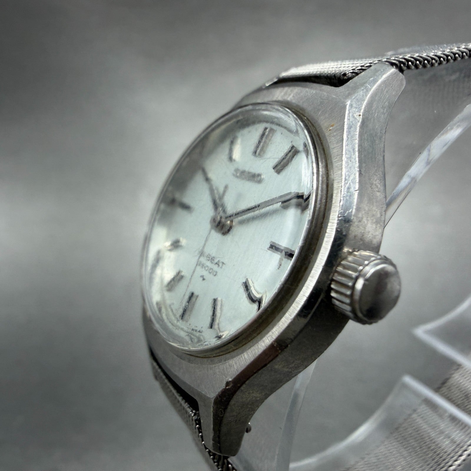 Seiko Watch Women 25mm Silver Dial Silver Tone Round Manual 1944-0012 Runs2