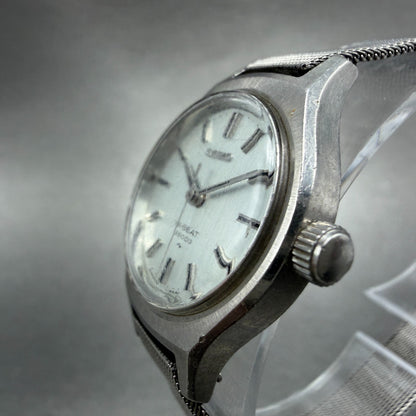 Seiko Watch Women 25mm Silver Dial Silver Tone Round Manual 1944-0012 Runs2
