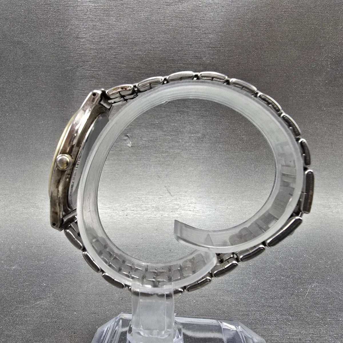 Seiko Avenue Watch Men 32 White Dial Two Tone Round 7N01-626A Bracelet PARTS7