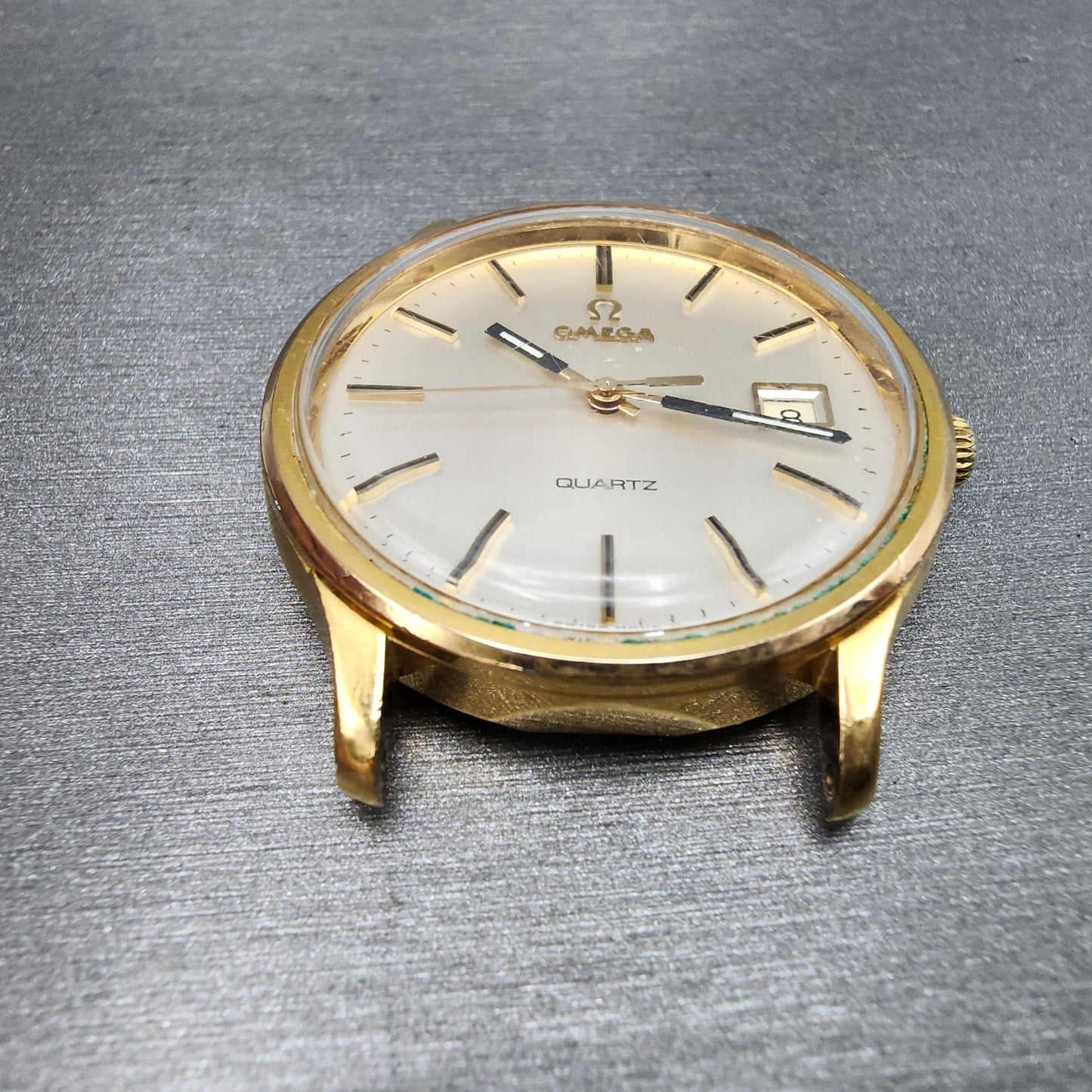 Omega Constellation Watch Men 36mm Champagne Dial Gold Plated Date Cal 1342 Runs6