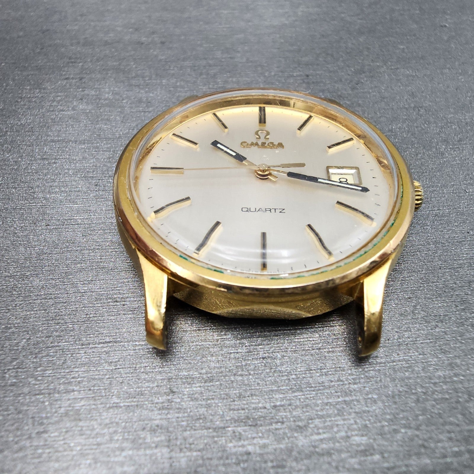 Omega Constellation Watch Men 36mm Champagne Dial Gold Plated Date Cal 1342 Runs6