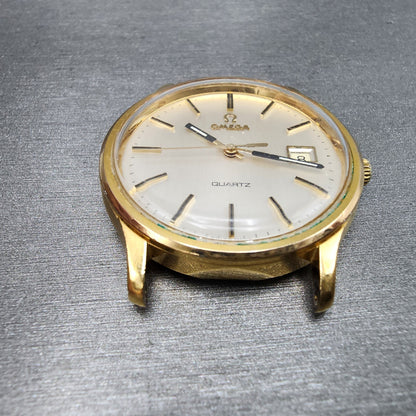 Omega Constellation Watch Men 36mm Champagne Dial Gold Plated Date Cal 1342 Runs6