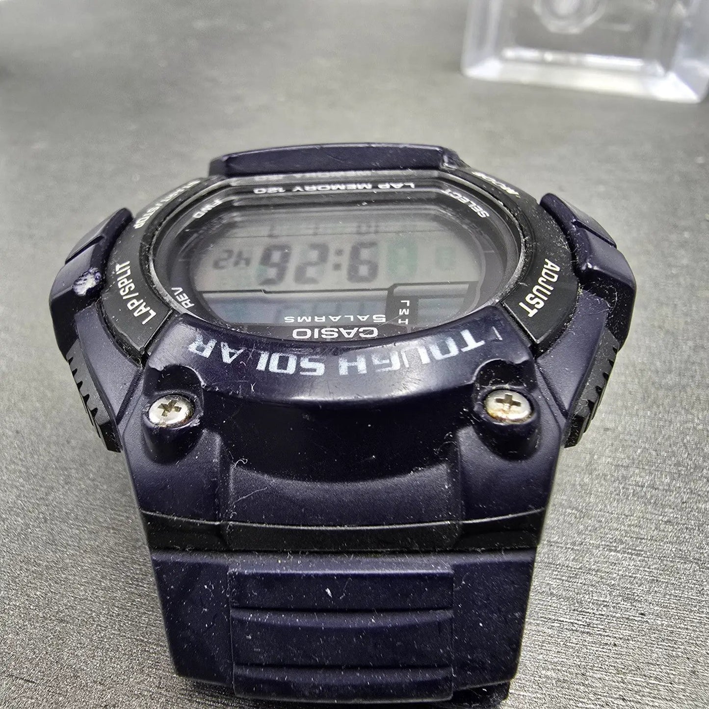 Casio W-S220 Watch Men 50mm Blue Black Alarm Chronograph Digital Solar Works4
