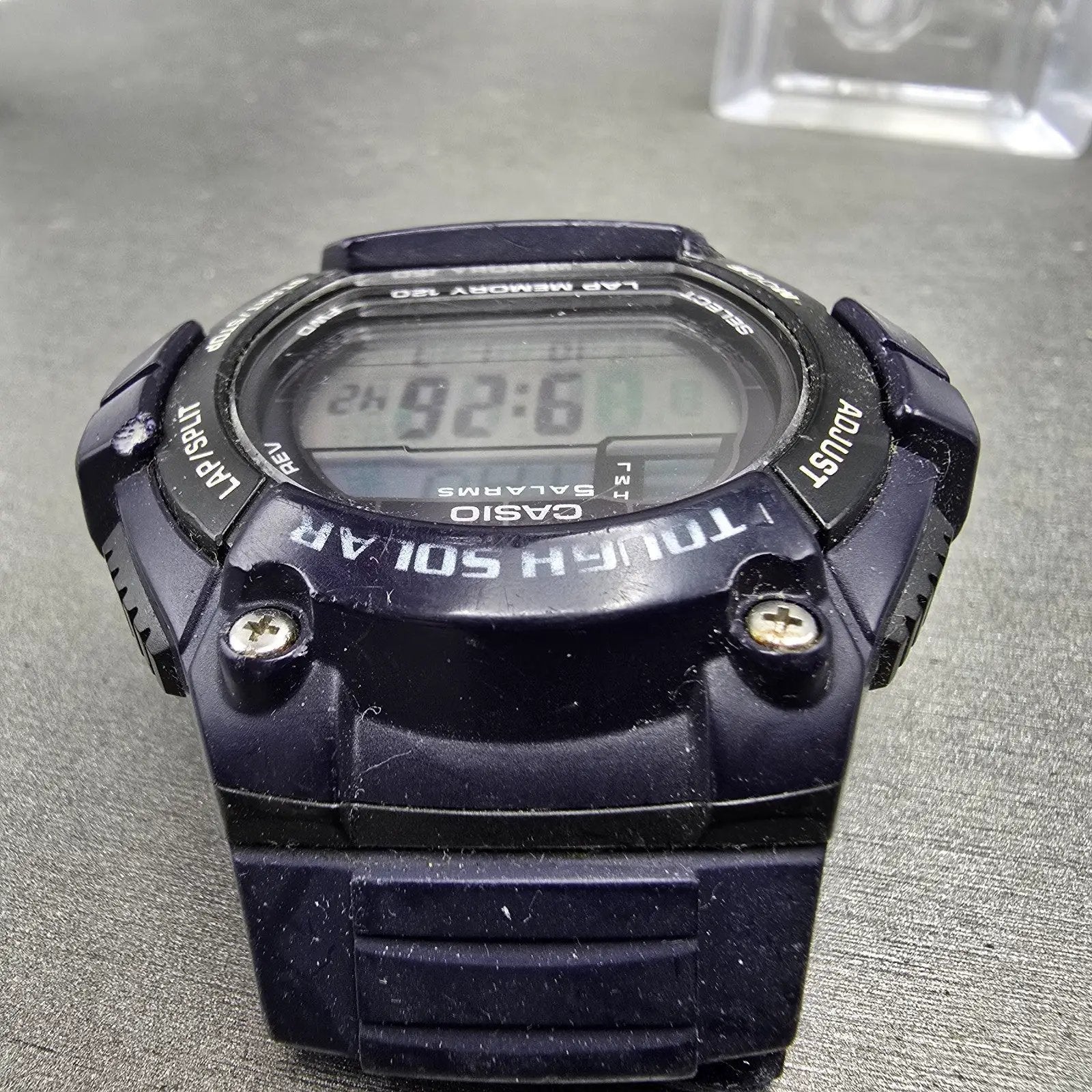 Casio W-S220 Watch Men 50mm Blue Black Alarm Chronograph Digital Solar Works4