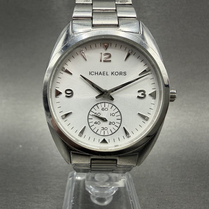 Michael Kors Callie Watch Women 36mm White Dial Steel Round Small MK3342 New Bat0