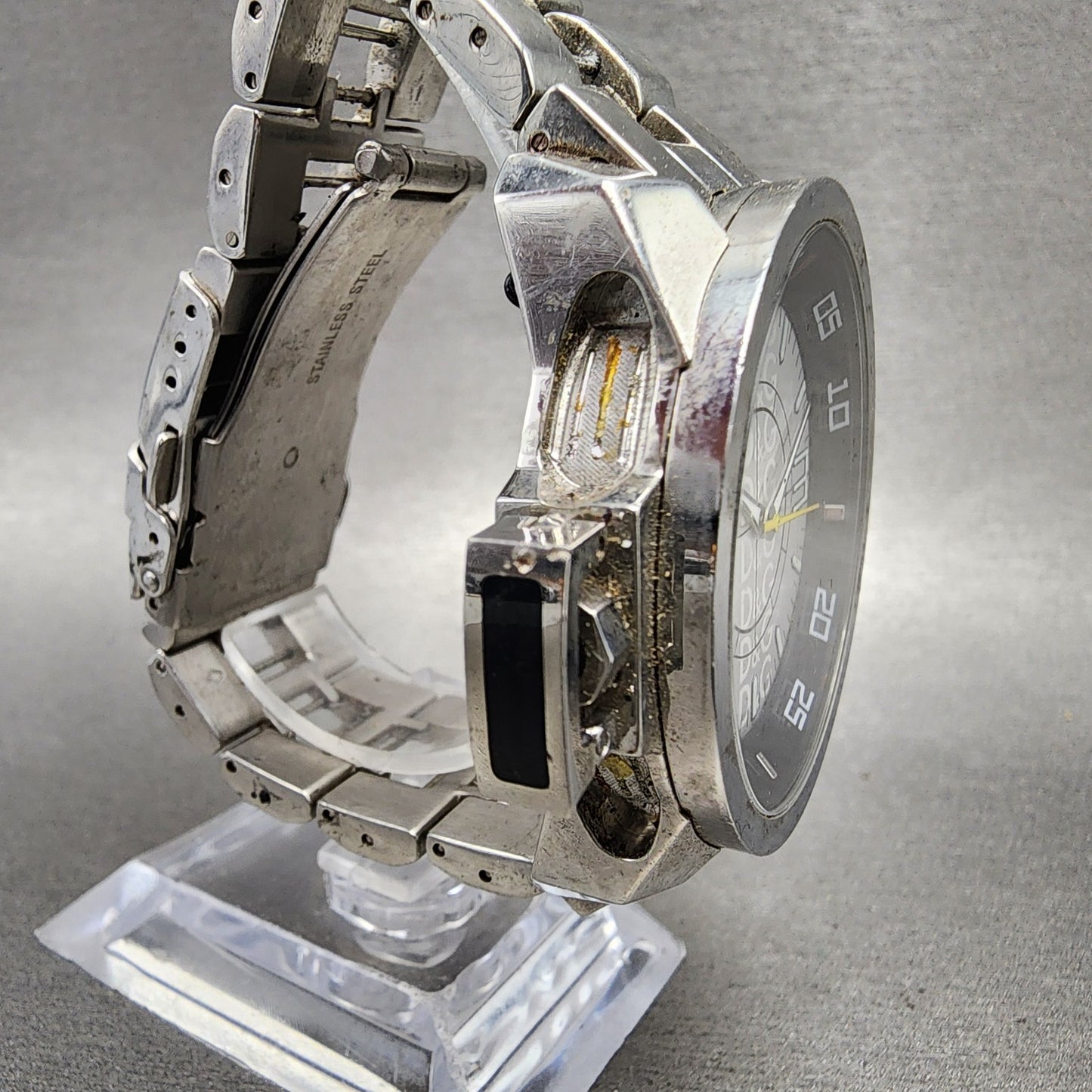 Dolce Gabbana Ibiza Watch Men 42mm Silver Dial Silver Tone Round  New Battery3