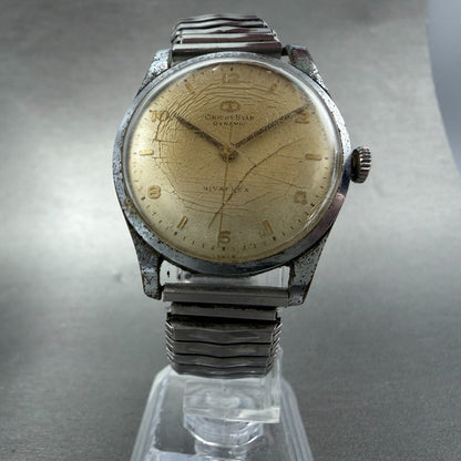 Orient Star Dyanmic Watch Unisex 33mm Cream Dial Silver Tone K13009T PARTS6