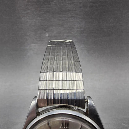 Seiko SQ Watch Men 33mm Silver Dial Silver Tone Date Round 5Y22-6000 PARTS5