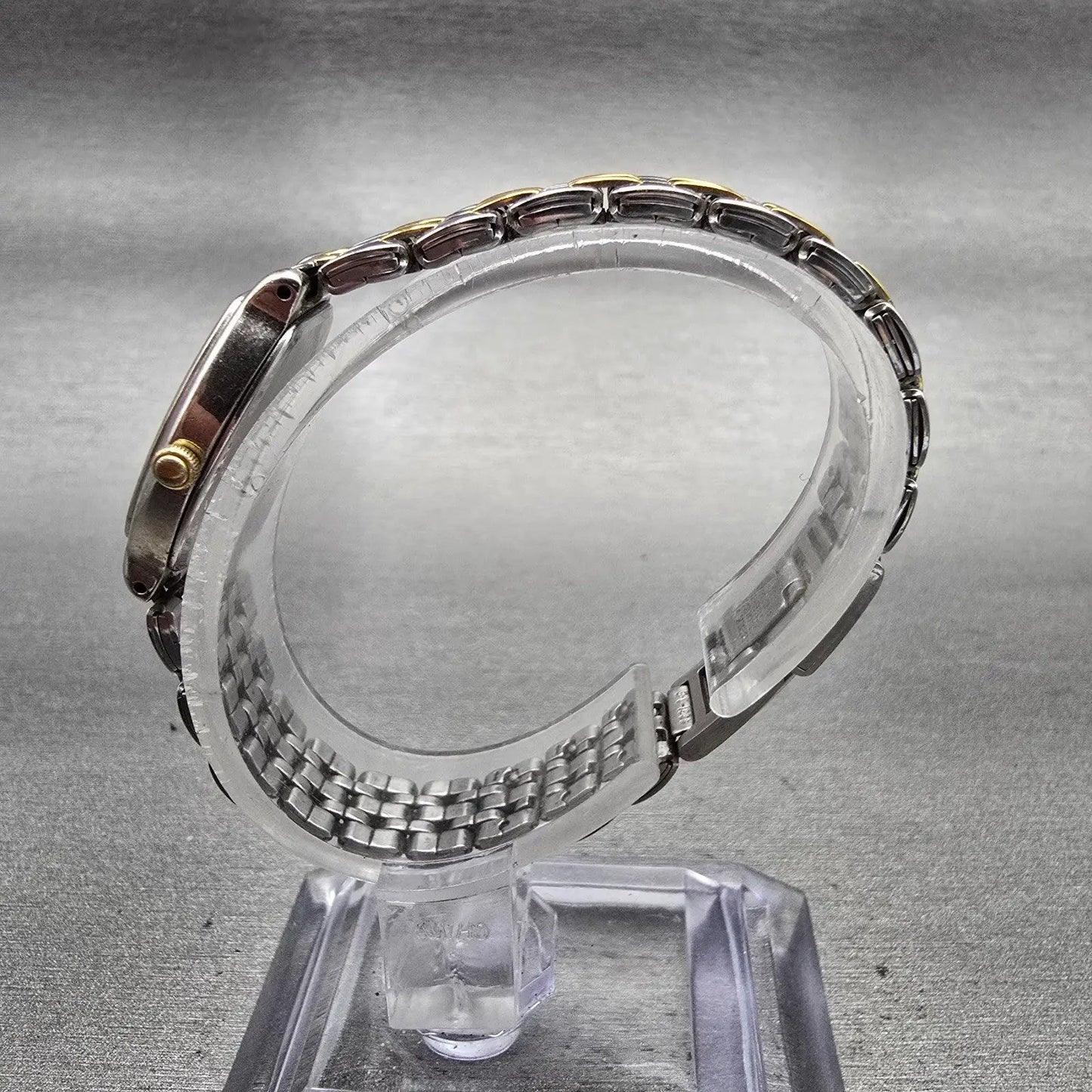 Seiko Watch Women 17mm White Dial Two Tone Oval V400-5789 New Battery Vintage6