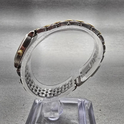 Seiko Watch Women 17mm White Dial Two Tone Oval V400-5789 New Battery Vintage6