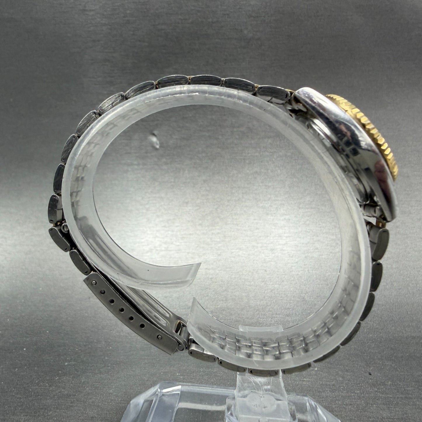 Seiko SQ Watch Women 25mm Silver Dial Two Tone Daydate Round 8523-0059 New BattR8