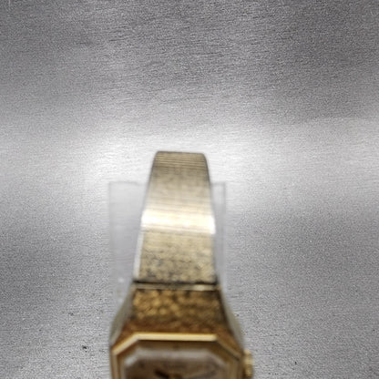 Citizen Seven Watch Women 16mm Gold Dial Gold Tone Octagon New Battery VTG4