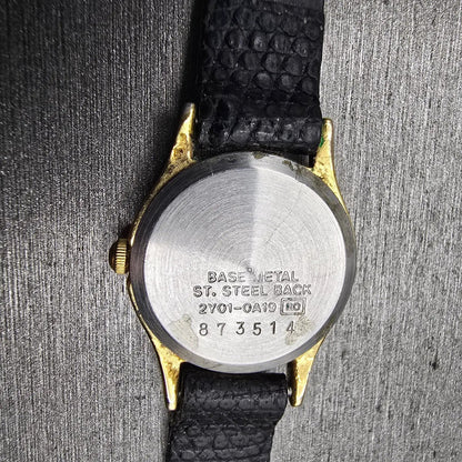 Seiko Watch Women 20mm Ivory Dial Gold Tone Round 2Y01-0A19 New Battery Vintage10
