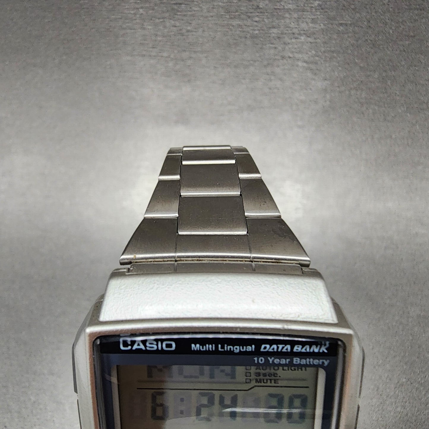 VTG Casio DBC32 Calculator Watch Men 38mm Silver Tone Rectangle New Battery4