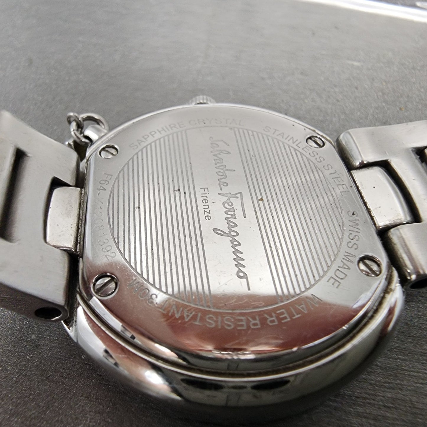 Salvatore Ferragamo Gancino Sparkling Watch Women 37mm Black Dial Steel New Batt9