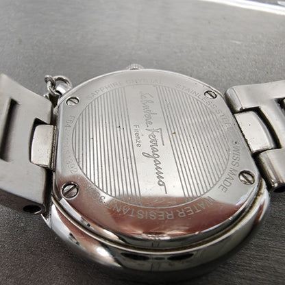 Salvatore Ferragamo Gancino Sparkling Watch Women 37mm Black Dial Steel New Batt9