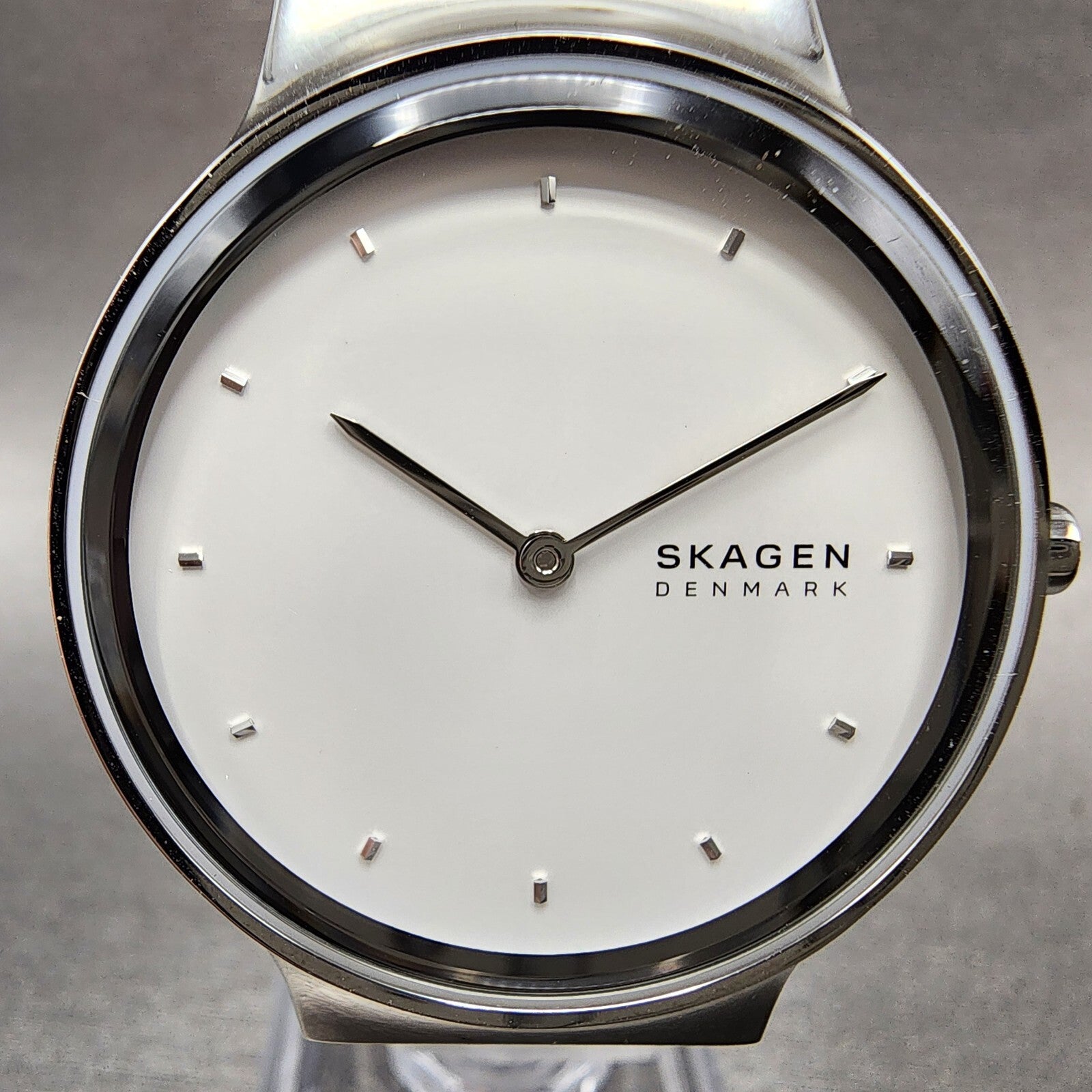Skagen Freja Watch Women 34mm White Dial Steel Round Mesh Band SKW2823 NWT2