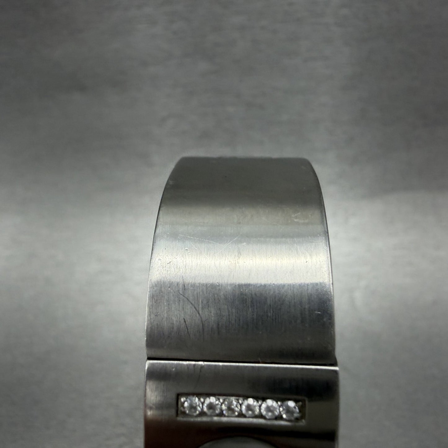 Croton Tank Watch Women 17mm MOP Dial Steel Crystal Bezel Rectangle  New Battery4