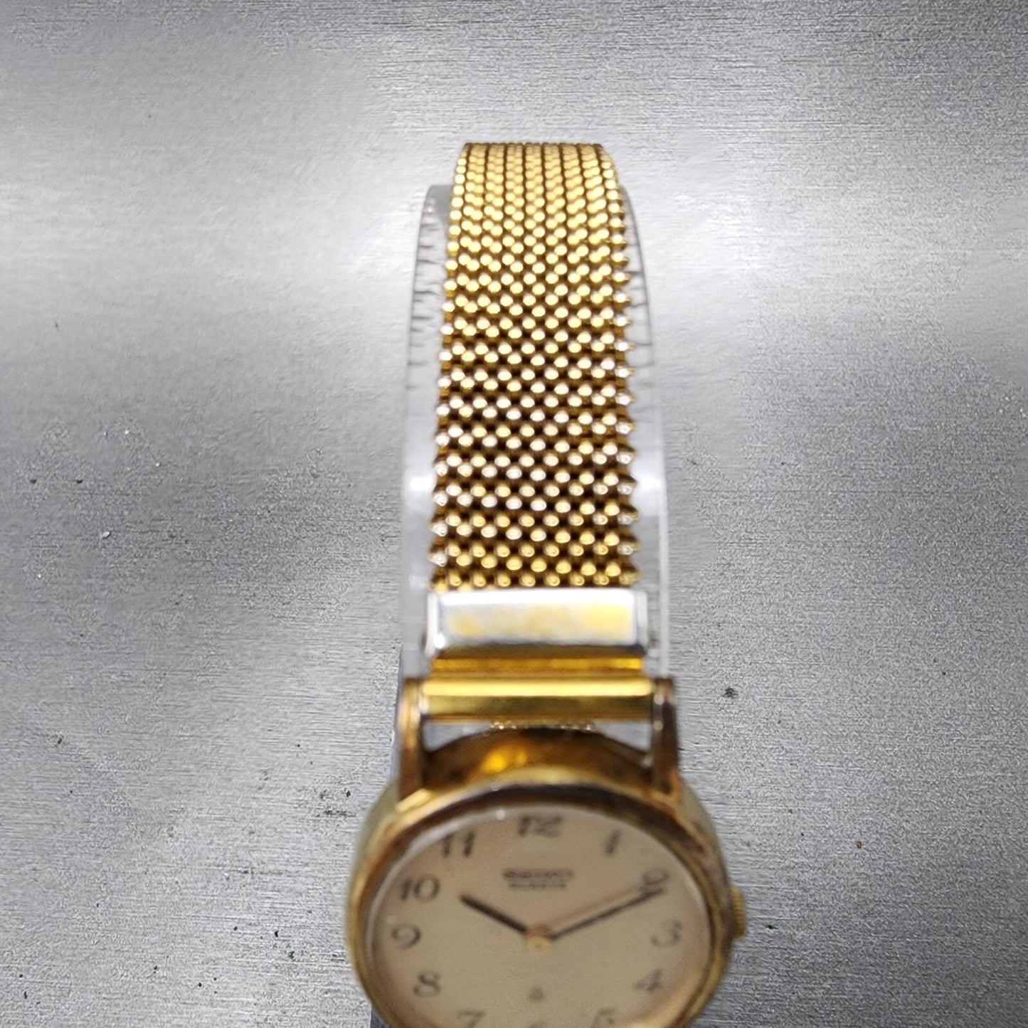 VTG Seiko Watch Women 22mm Champagne Dial Gold Tone Oval 23205290 New Battery4
