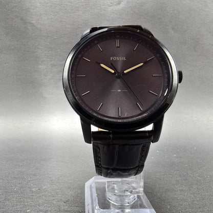Fossil Watch Men 44mm Black Dial Black Tone Round FS5573 New Battery5
