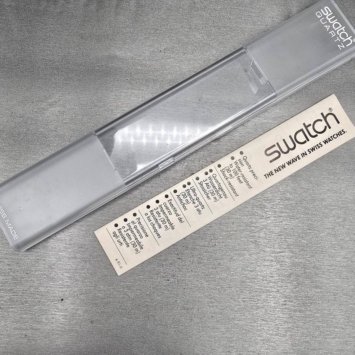 Swatch Metroscape Watch Men 34mm Blue Dial Blue Case GN109 New Battery NOS18