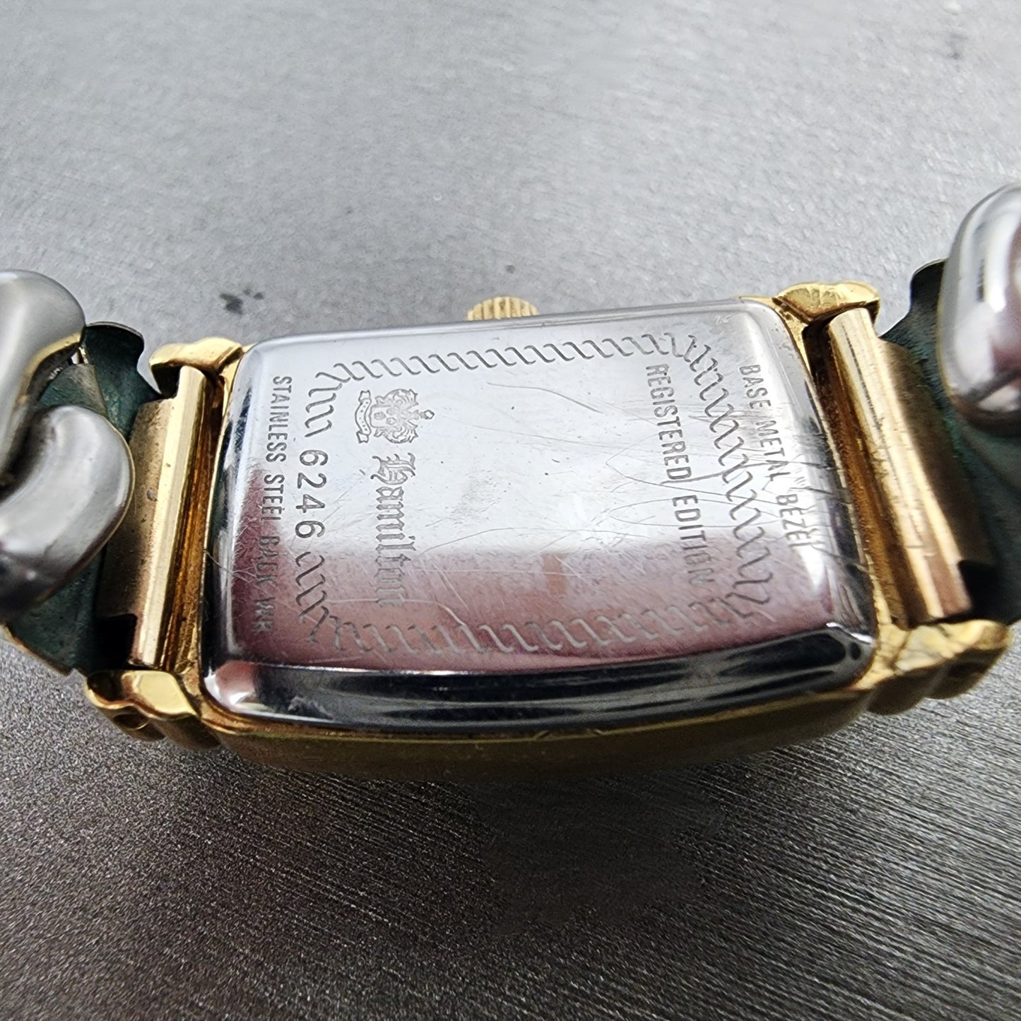 Hamilton Benton Tank Watch Women 19mm Silver Dial Gold Tone Rectangle New Batt9
