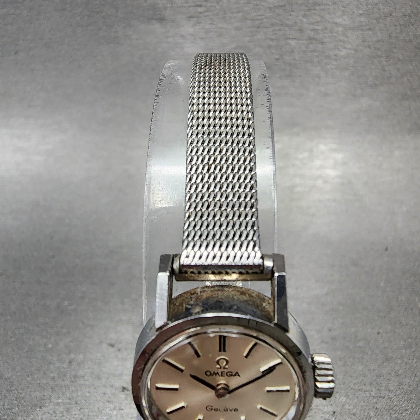 Omega Geneve Watch Women 20mm Silver Dial Stainless Steel Round Manual Wind Runs4