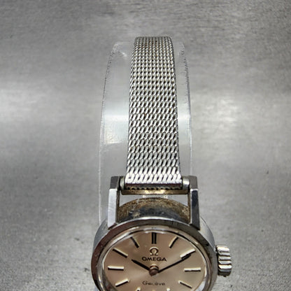 Omega Geneve Watch Women 20mm Silver Dial Stainless Steel Round Manual Wind Runs4