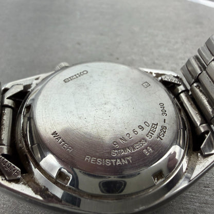 Seiko 5 Automatic Watch Men 37mm Silver Dial Silver Tone Daydate 7S26-3040 PARTS10