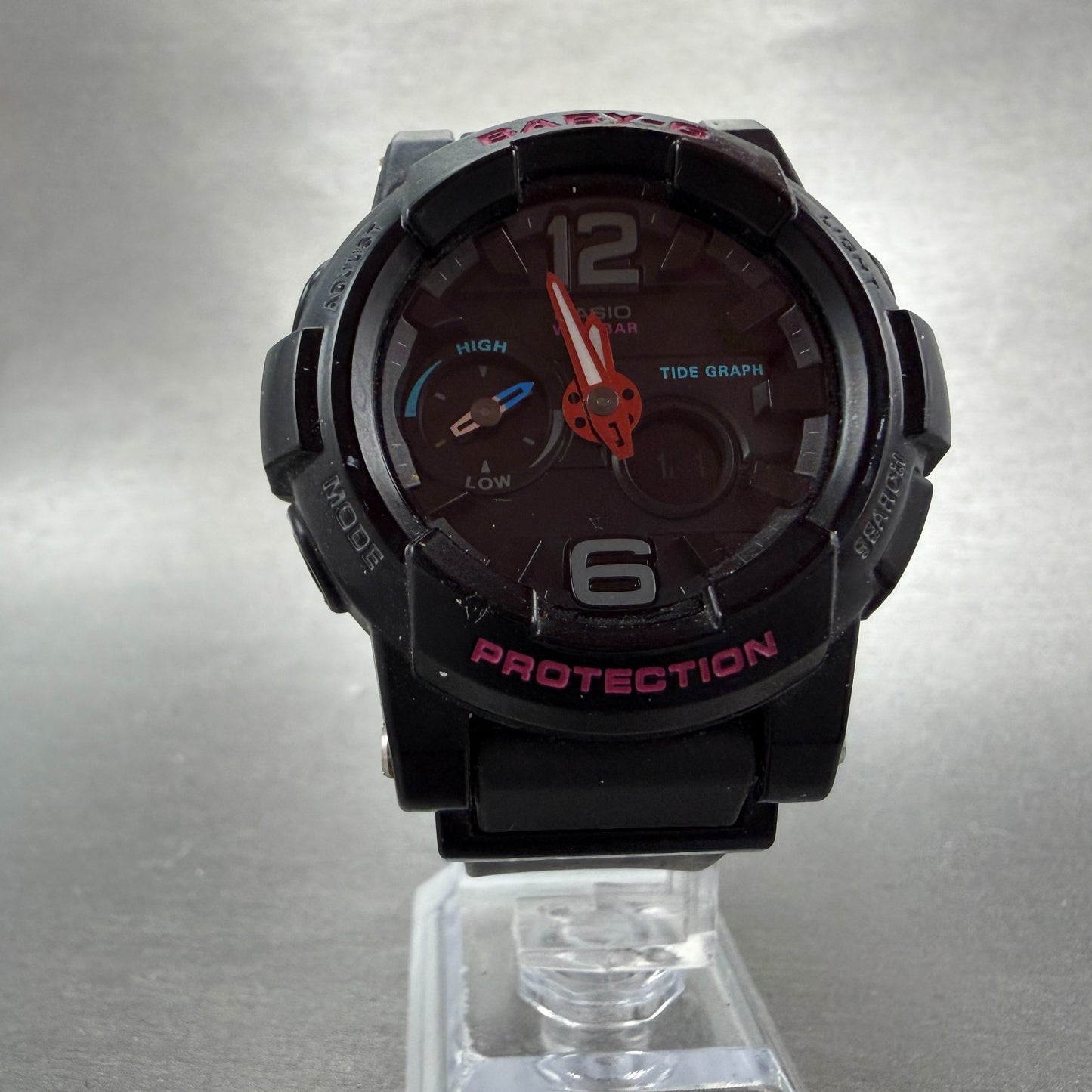 Casio Baby-G Watch Women 44mm Black BGA-180 Ana Digi Tide Graph New Battery5