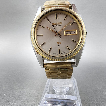 Seiko SQ President Watch Men 36mm Gray Dial Two Tone Daydate 71238050 New Batt5