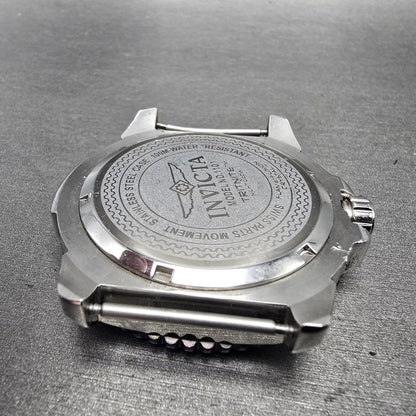 Invicta Dive Watch Men 48mm White Dial Silver Tone Round 1101 New Battery10
