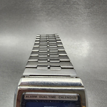 Ricoh Analog Digital Watch Men 33mm Blue Dial Steel Rectangle  PARTS5
