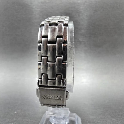 Citizen Eco-Drive Watch Women 25mm Gray Dial Silver Date E011-S049601 Runs JP27