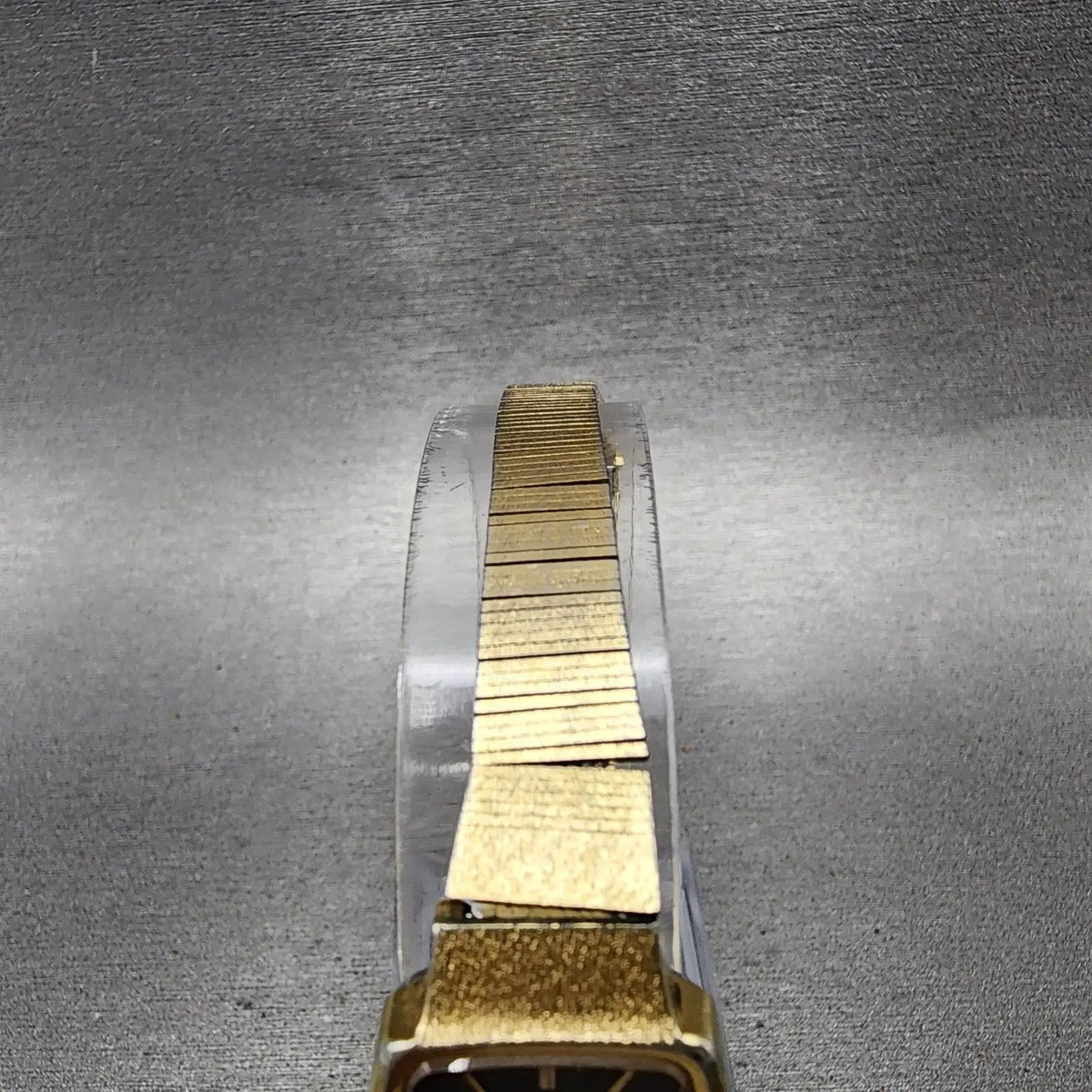 Seiko Tank Watch Women 18mm Brown Dial Gold Rectangle 2320-5229 New Battery VTG4