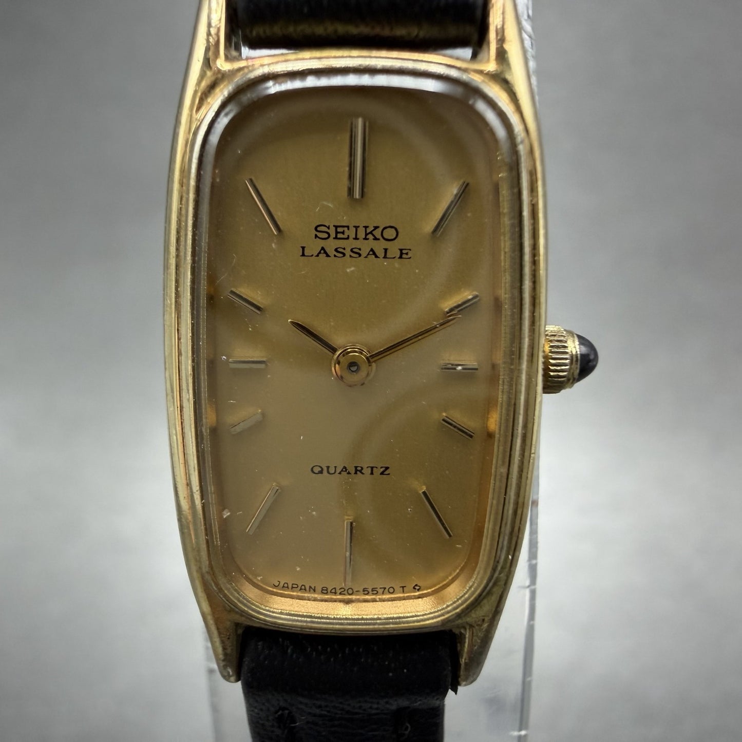 Seiko Lassale Watch Women 13mm Champagne Dial Gold Tone 84205489 New Battery1