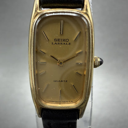 Seiko Lassale Watch Women 13mm Champagne Dial Gold Tone 84205489 New Battery1