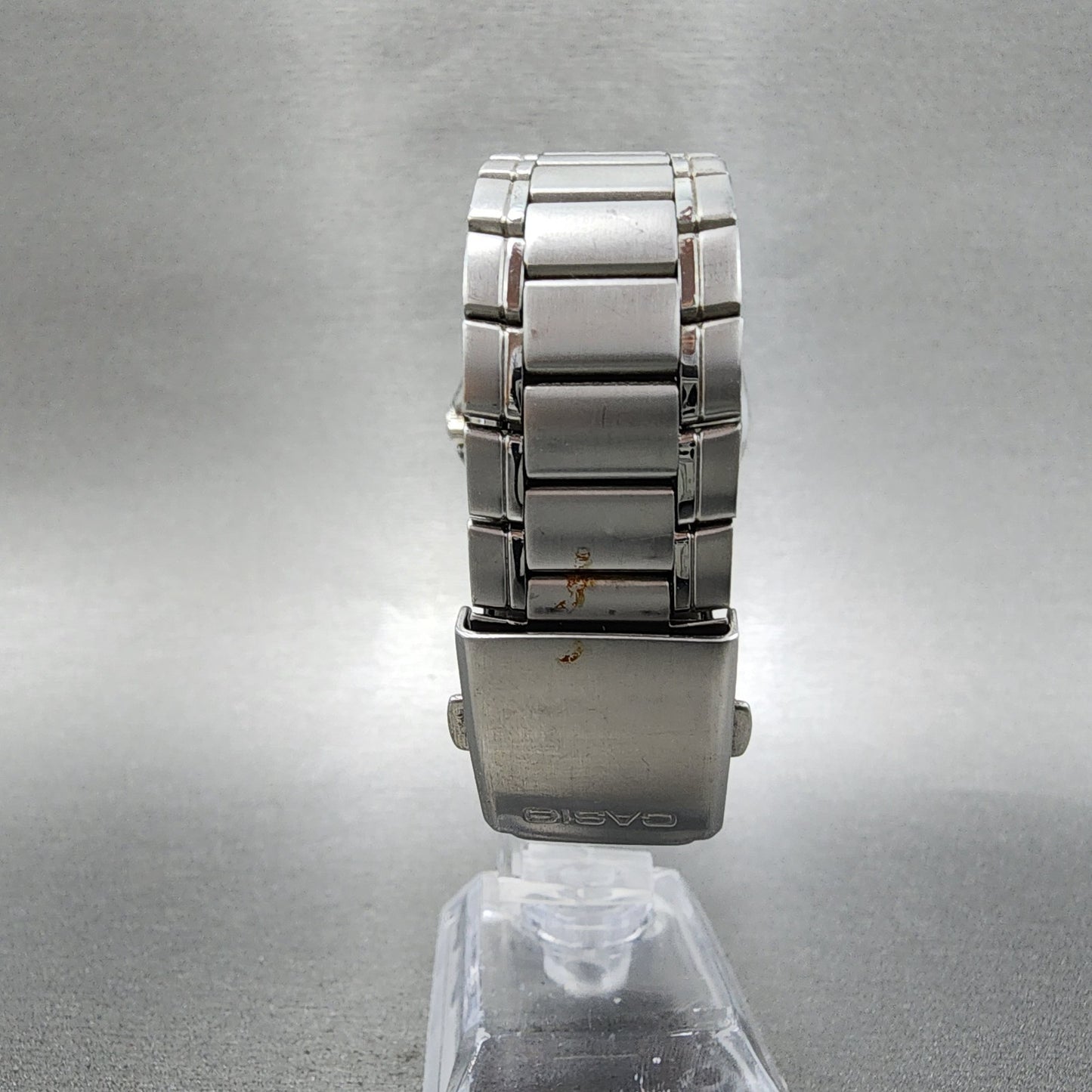 Casio Watch Men 37mm Blue Dial Silver Tone Daydate MTP1239DJ New Battery7