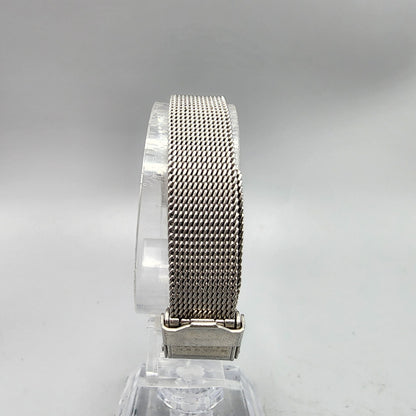 SKagen Tank Watch Women Silver Tone Silver Dial 14mm Rectangle 490SGS New Batt