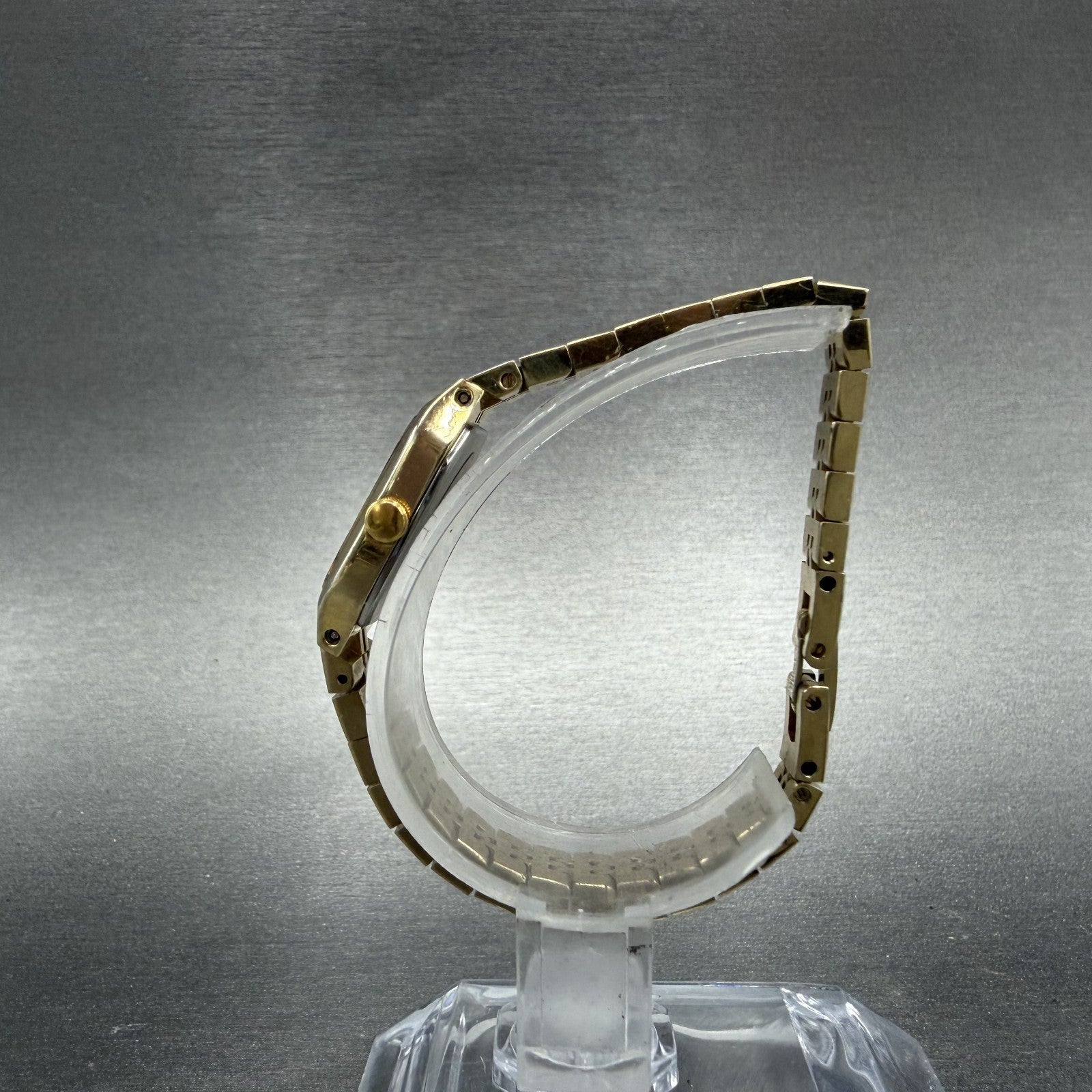 Seiko Watch Women 16mm Gold Dial Gold Tone Octagon 2C20-5209 New Battery7